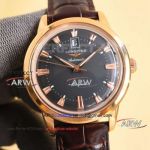 Best replica Longines Conquest black face rose gold case Swiss automatic mechanical watch (1)_th.jpg